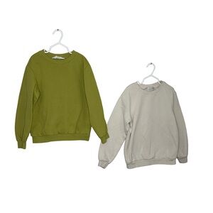 H&M Kids' Olive and Beige Sweatshirts (pair)